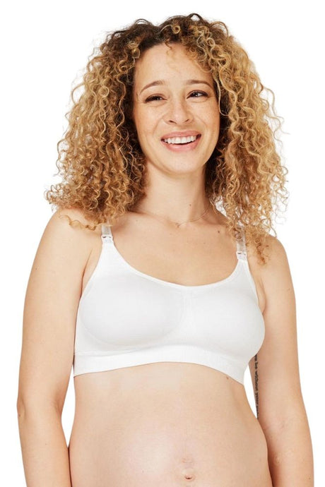 Cake Maternity Cotton Candy Sleep & Yoga Maternity & Nursing Bra - White - M