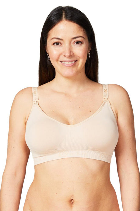 Cake Maternity Rock Candy Seamless Nursing Bra - Beige - M