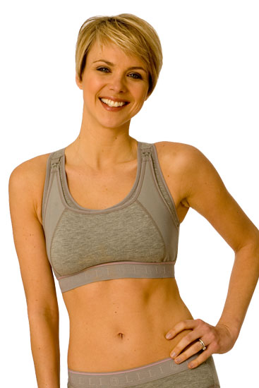 La Leche League Sports Nursing Bra - Gray - 3X