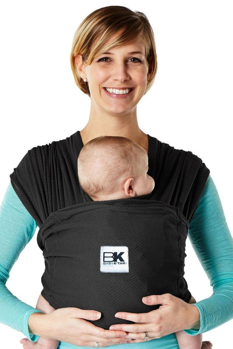 Baby K'tan Breeze Baby Carrier - Black with Mesh - M
