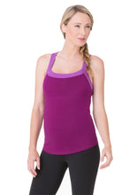 Ingrid & Isabel Racerback Active Maternity Tank - Mulberry & Orchid - M