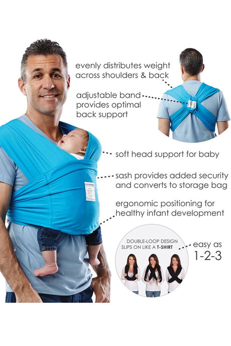 Baby K'tan Active Baby Carrier - Ocean Blue - S