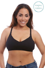 Nourish by BeliBea Seamless Nursing and Hands-Free Pumping Bra - Black - S