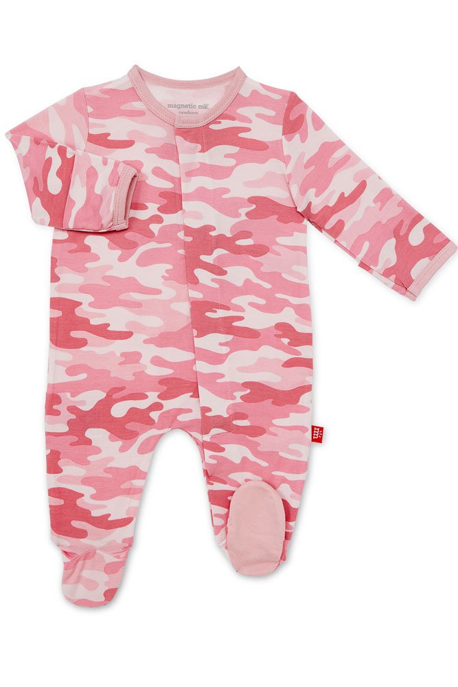 Magnetic Me™ Modal Magnetic Baby Footie - Pink Camo Chic - 6-9M (16-19 lb)